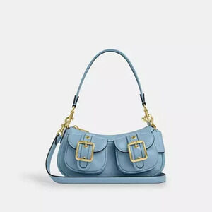 COACH Ashton 2way Shoulder Bag CBJ01 Powder Blue glazed leather